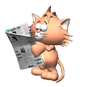 Garfield Zeitung lesend